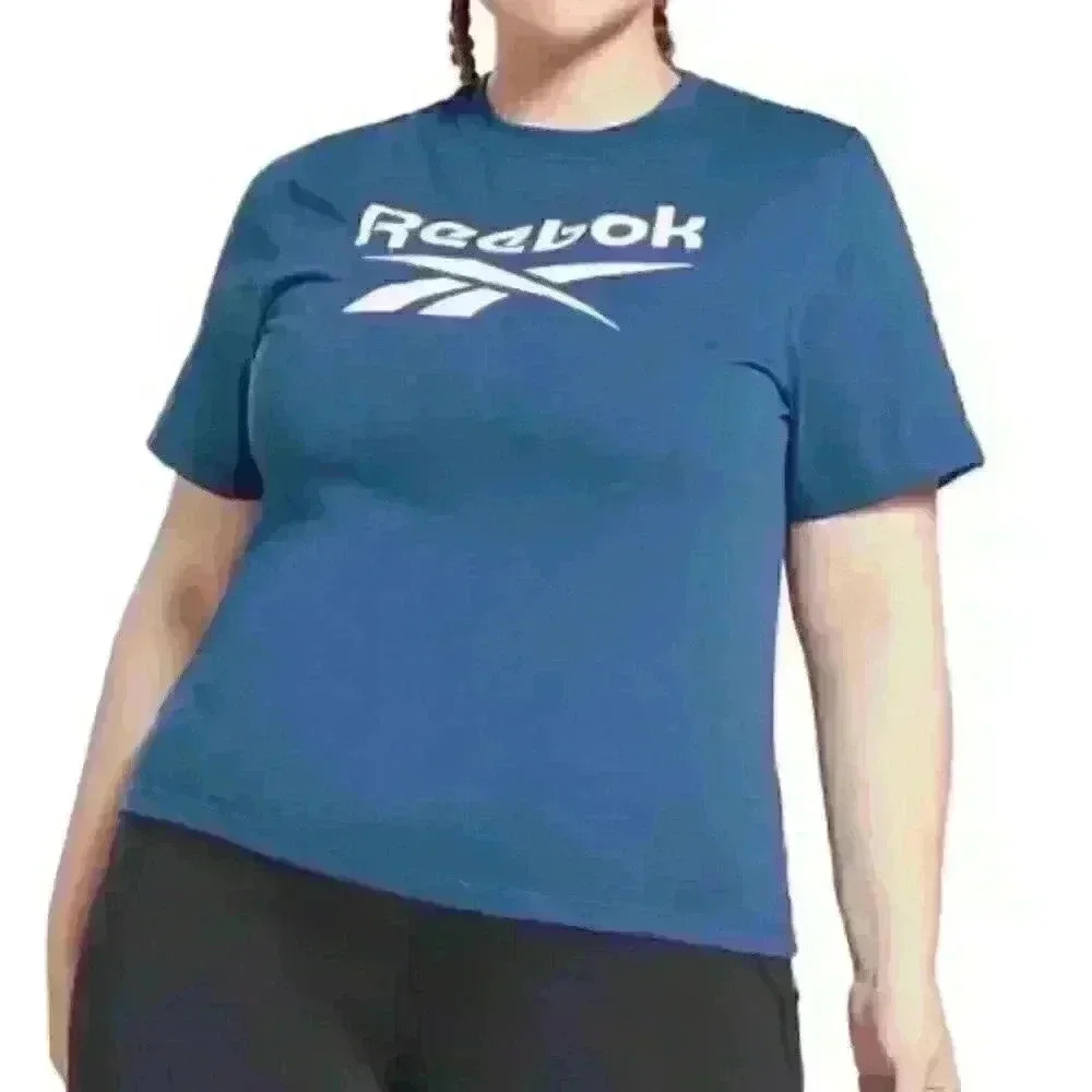Reebok Logo‎ T-Shirt Batik Blue NWT